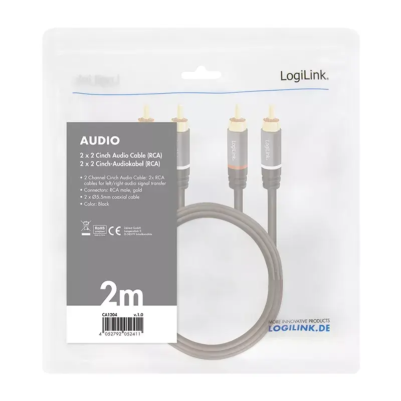 Cavo audio 2m LogiLink CA1204