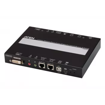 ATEN switch KVM over IP DVI single port con accesso condiviso 1 locale/remoto