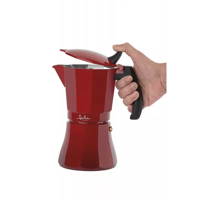 Caffettiera Jata HCAF2006 alluminio rossa