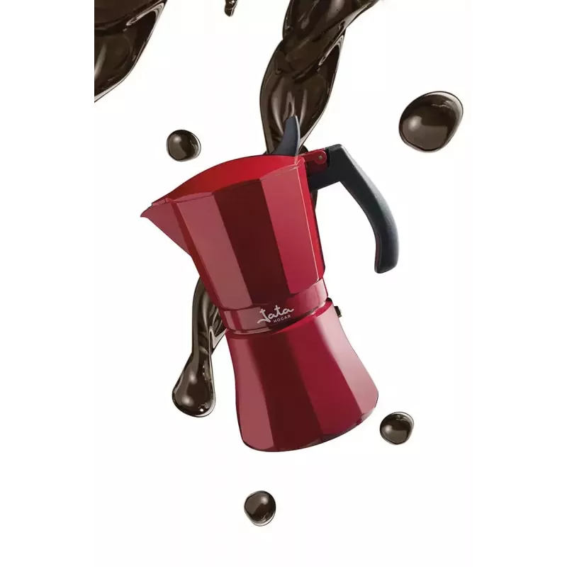 Caffettiera Jata HCAF2006 alluminio rossa