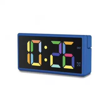 Sveglia digitale Hama Ibiza blu LCD batteria USB 150x34x73mm