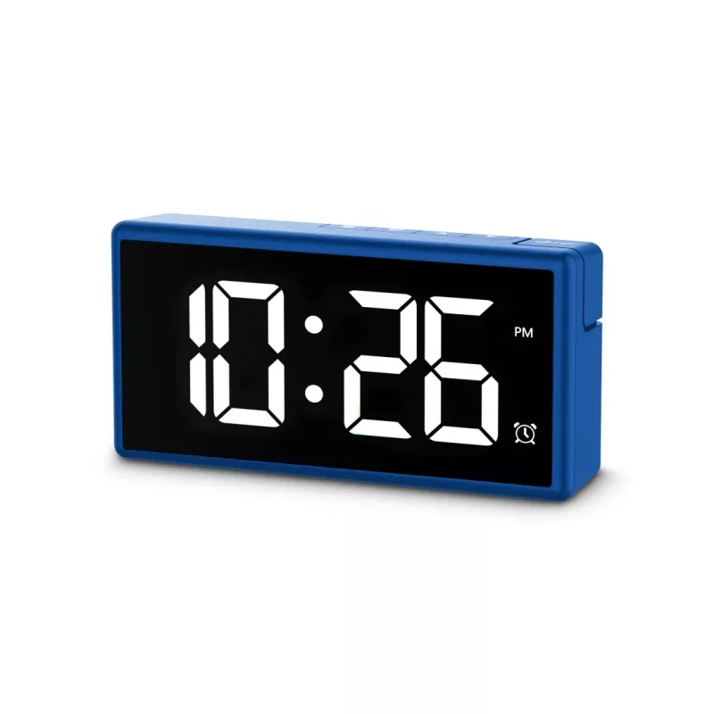 Sveglia digitale Hama Ibiza blu LCD batteria USB 150x34x73mm