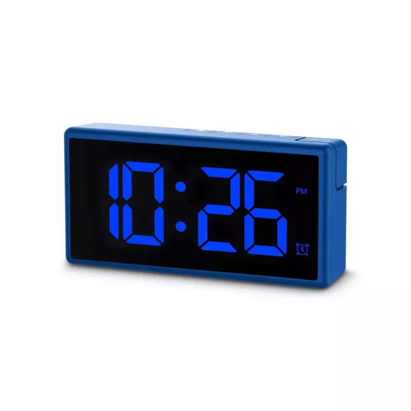 Sveglia digitale Hama Ibiza blu LCD batteria USB 150x34x73mm