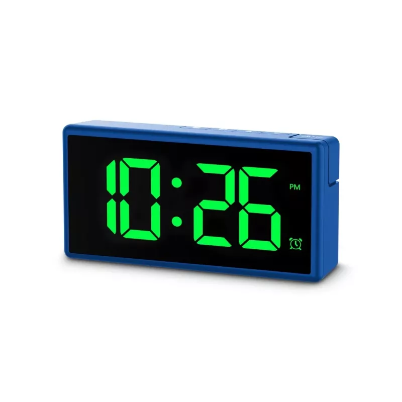 Sveglia digitale Hama Ibiza blu LCD batteria USB 150x34x73mm