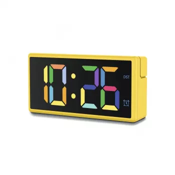 Sveglia digitale Hama Ibiza gialla LCD batteria USB