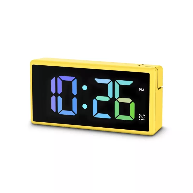 Sveglia digitale Hama Ibiza gialla LCD batteria USB