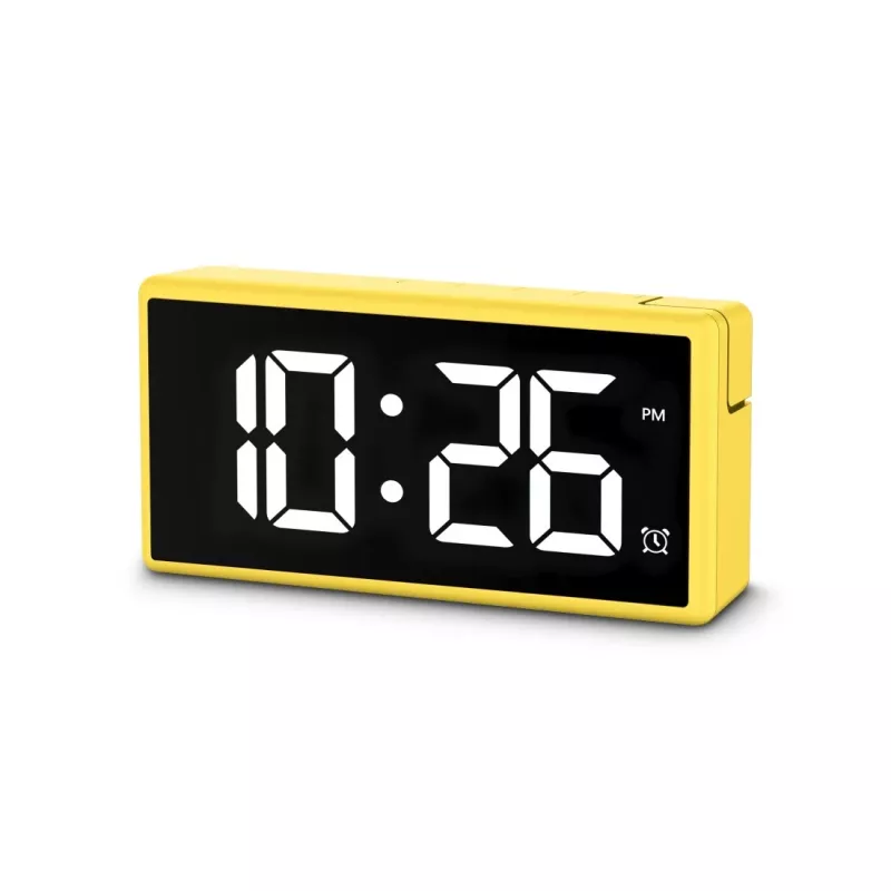 Sveglia digitale Hama Ibiza gialla LCD batteria USB