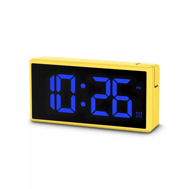 Sveglia digitale Hama Ibiza gialla LCD batteria USB