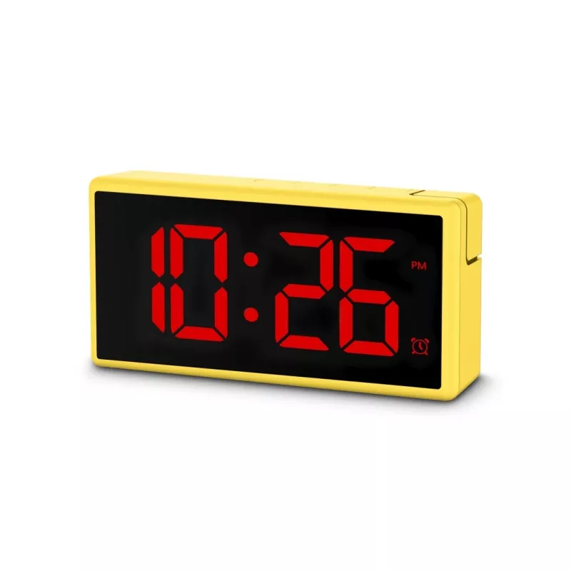 Sveglia digitale Hama Ibiza gialla LCD batteria USB