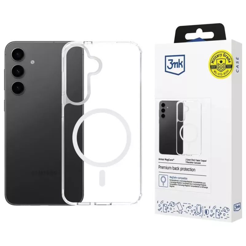 Custodia protettiva 3MK Armor MagCase per Samsung Galaxy S24 FE – design robusto slim-fit