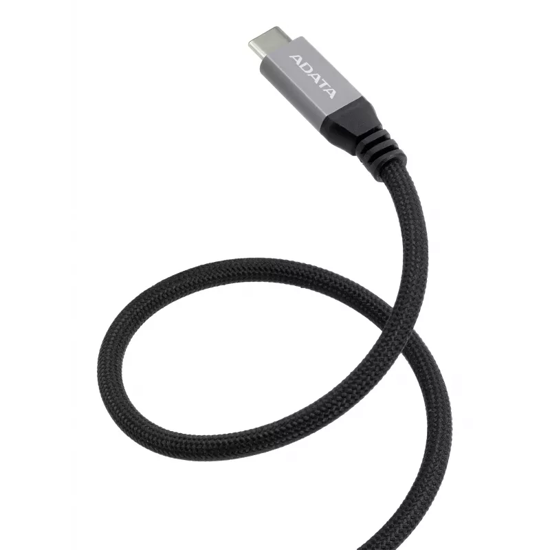Cavo dati USB C a USB C ADATA CACCU3-100W-100AN-BK — USB 3.2 Gen 2 (10 Gbit/s), 1 m, nero