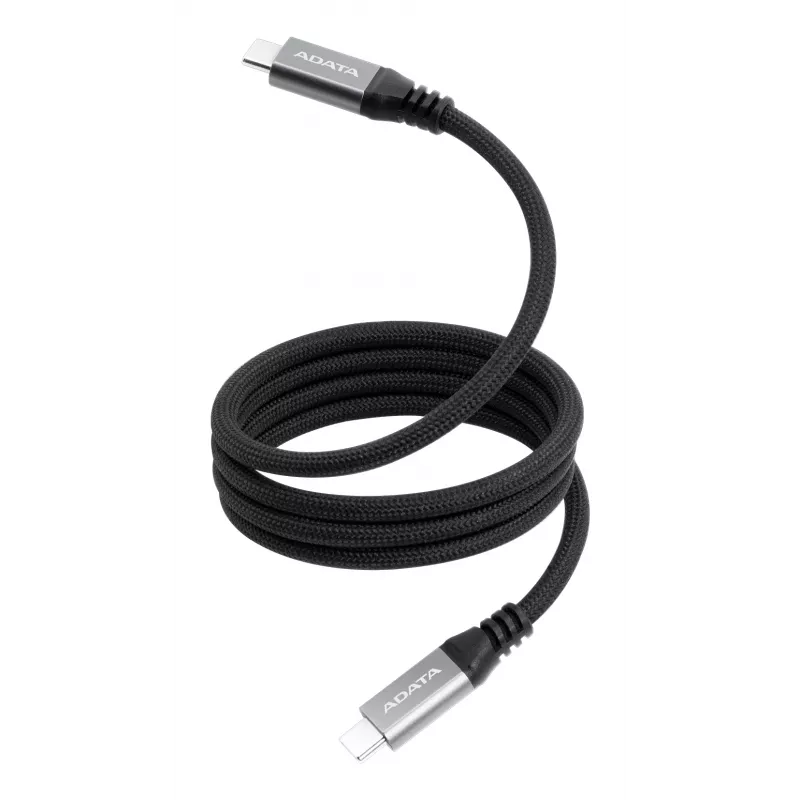 Cavo dati USB C a USB C ADATA CACCU3-100W-100AN-BK — USB 3.2 Gen 2 (10 Gbit/s), 1 m, nero