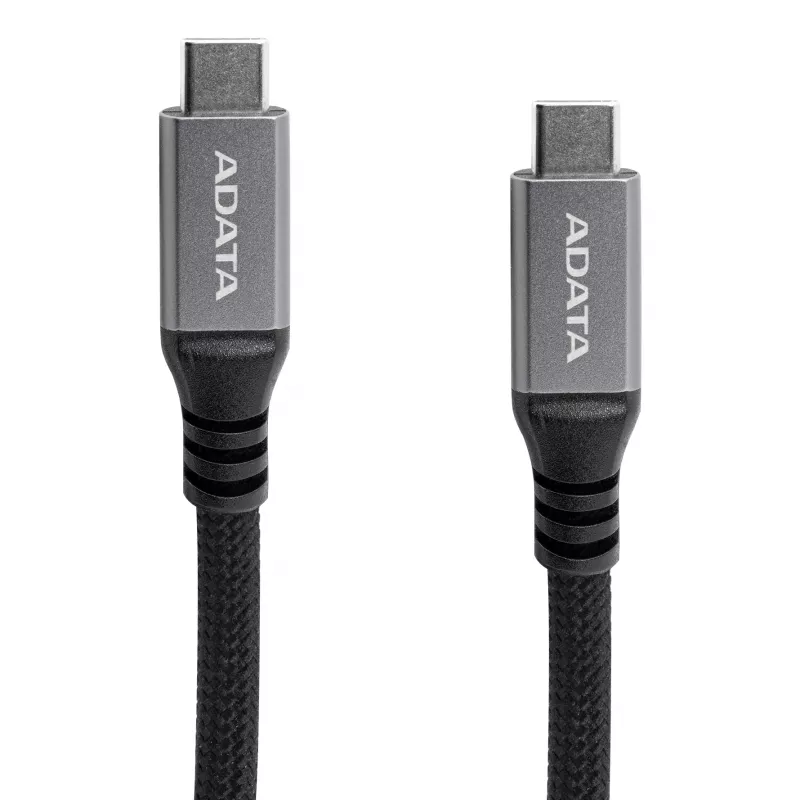Cavo dati USB C a USB C ADATA CACCU3-100W-100AN-BK — USB 3.2 Gen 2 (10 Gbit/s), 1 m, nero