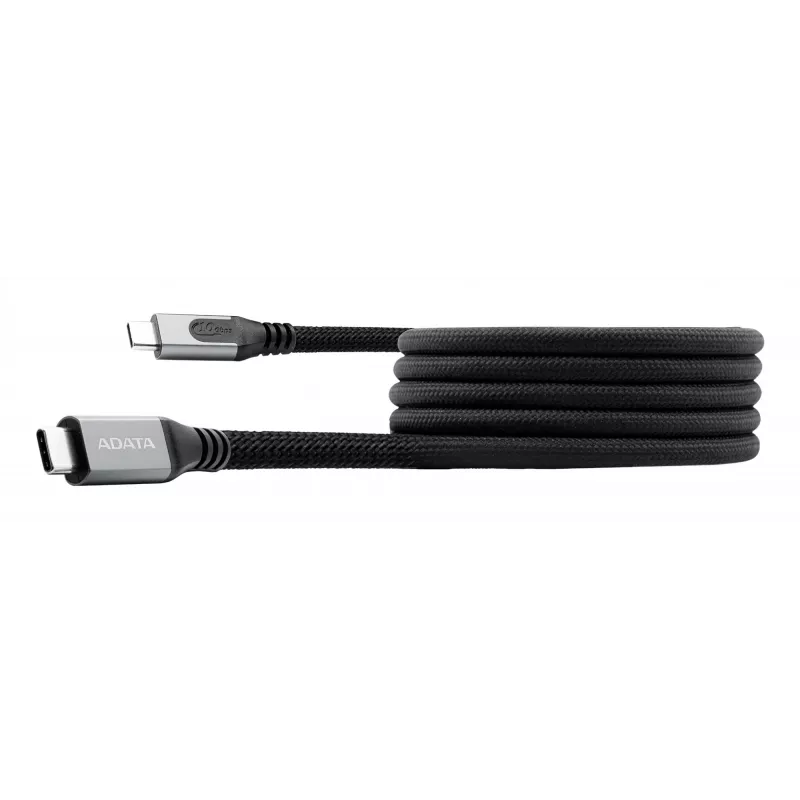 Cavo dati USB C a USB C ADATA CACCU3-100W-100AN-BK — USB 3.2 Gen 2 (10 Gbit/s), 1 m, nero