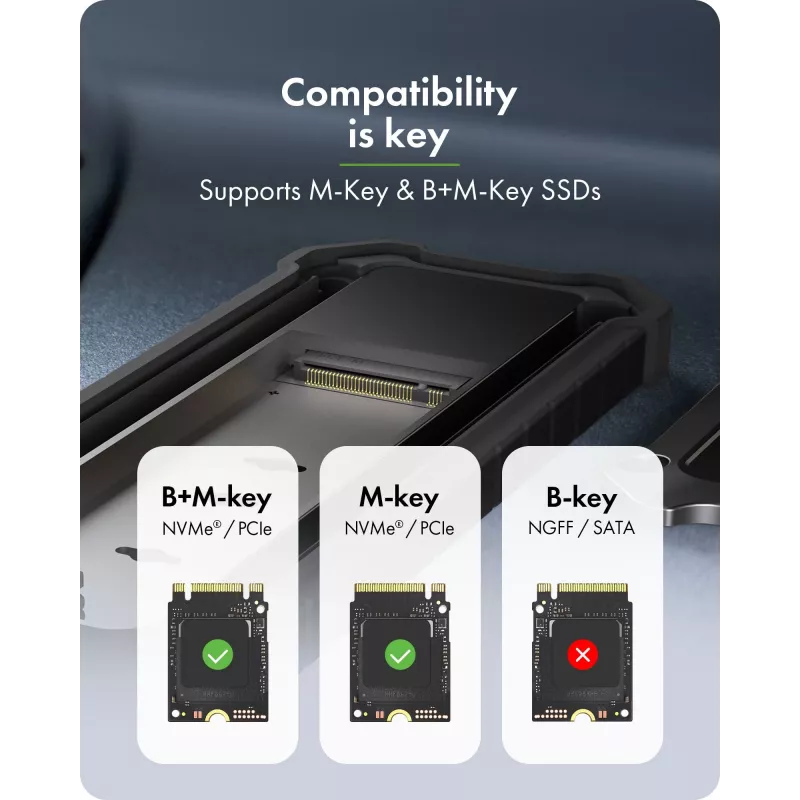 Accessorio: icybox IB-1827MCP-C31 adattatore dual-bay M.2 NVMe e SATA