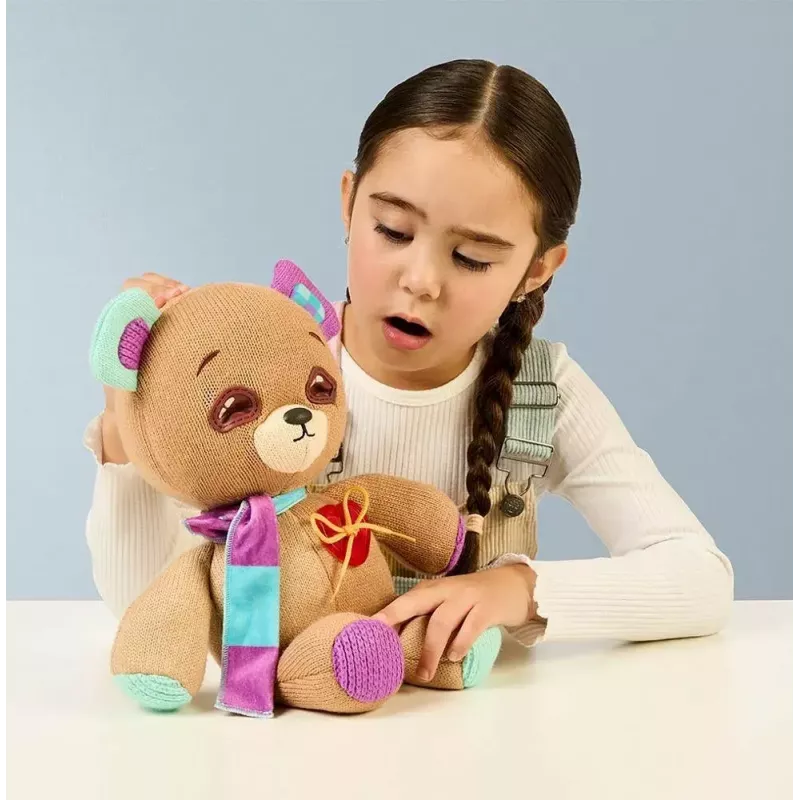 Mascotte interattiva in peluche Cobi Thready Bear – giocattolo attivato dal movimento con suoni e sensori