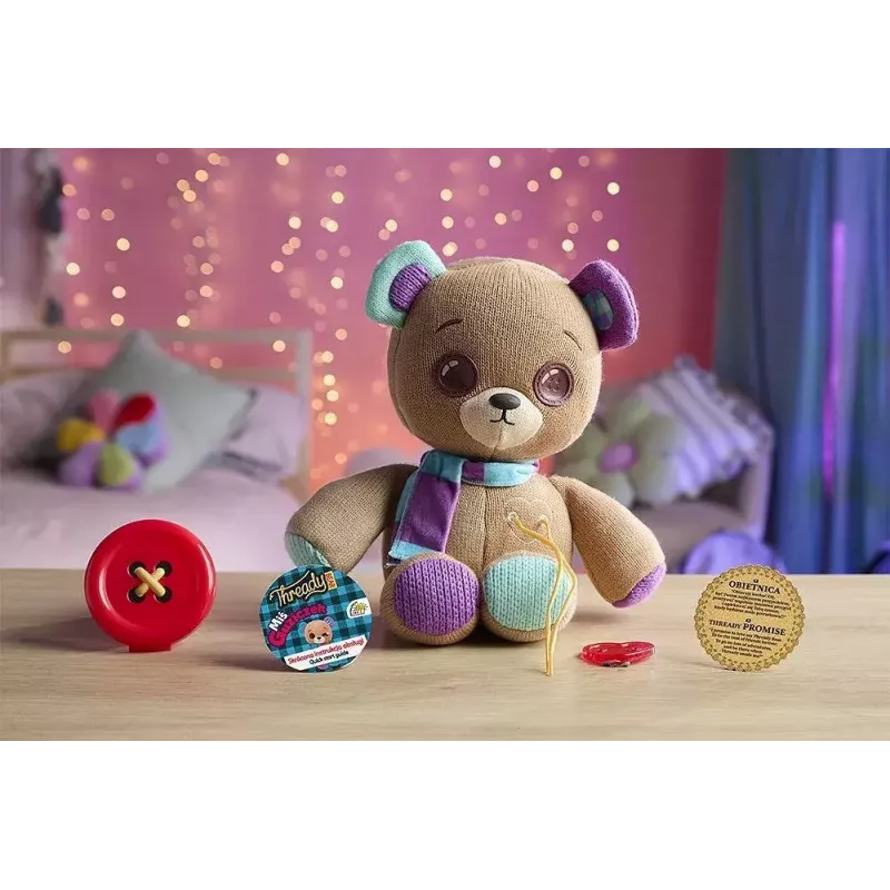 Mascotte interattiva in peluche Cobi Thready Bear – giocattolo attivato dal movimento con suoni e sensori