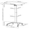 Tavolino portatile per laptop MACLEAN MC-453B con regolazione pneumatica in altezza, altezza max 109 cm, portata 8 kg