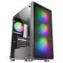 Mars Gaming MC-F nero, semitower gaming ATX, finestra laterale in vetro temperato, frontale in mesh metallo, 4 ventole ARGB 120mm