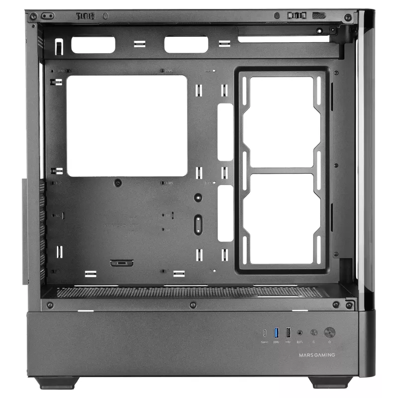 Case per PC TACENS Mars Gaming MCLCDPRO Midi Tower – nero, display IPS 7,2 pollici, alimentatore in basso, supporto ATX/Micro‑ATX/Mini‑ITX
