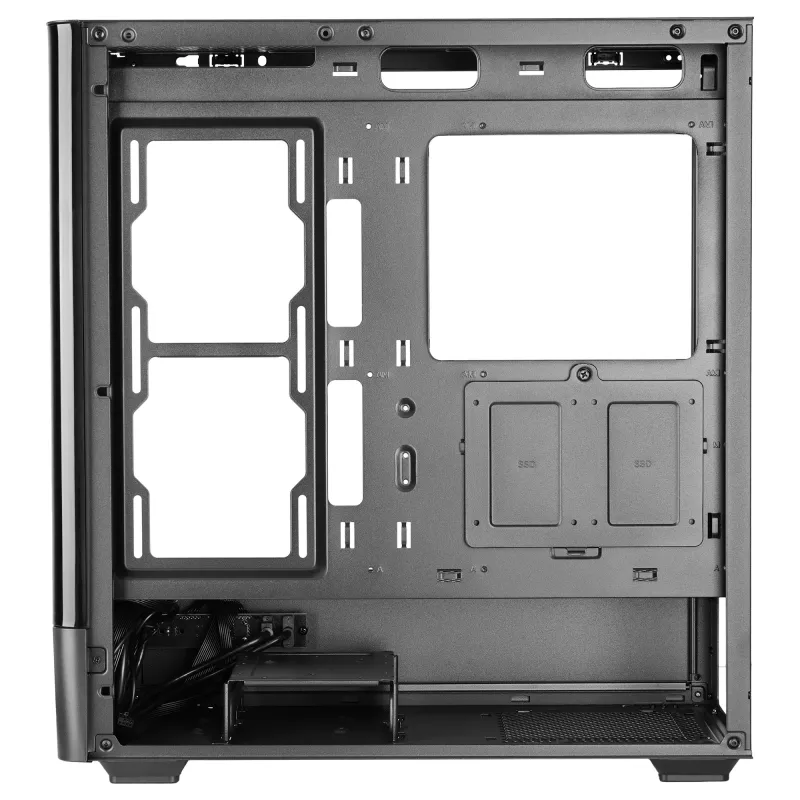 Case per PC TACENS Mars Gaming MCLCDPRO Midi Tower – nero, display IPS 7,2 pollici, alimentatore in basso, supporto ATX/Micro‑ATX/Mini‑ITX