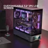 Case per PC TACENS Mars Gaming MCLCDPRO Midi Tower – nero, display IPS 7,2 pollici, alimentatore in basso, supporto ATX/Micro‑ATX/Mini‑ITX