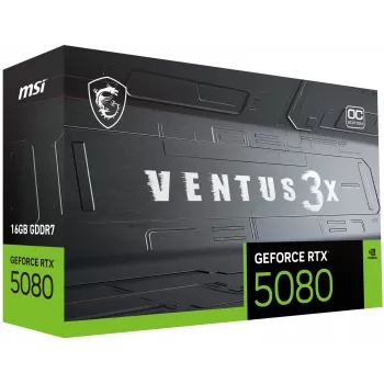 Scheda grafica MSI GeForce RTX 5080 16 GB GDDR7, PCIe 5.0, 256-bit, 303×121×49 mm, 360 W
