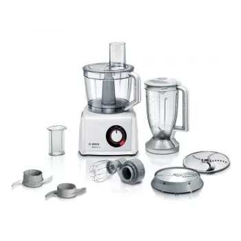 Robot da cucina Bosch MC812W501 — 1000 W, ciotola da 3,9 L, bianco, lame in acciaio inox