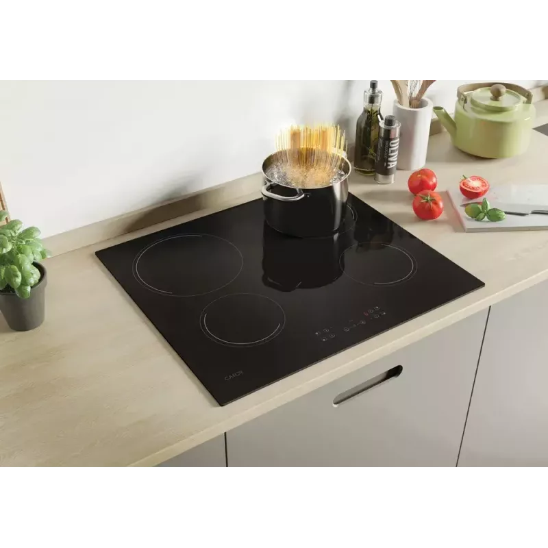 Piano cottura in ceramica da incasso CANDY CH64CCB/4U2 — 4 zone, comandi touch, 59×52 cm, nero