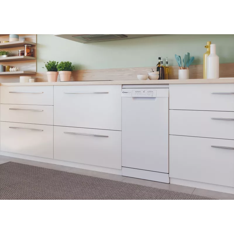 Lavastoviglie slim a libera installazione CANDY Brava CDPH 2L1049W — 10 coperti, 45 cm, 49 dB, classe energetica E