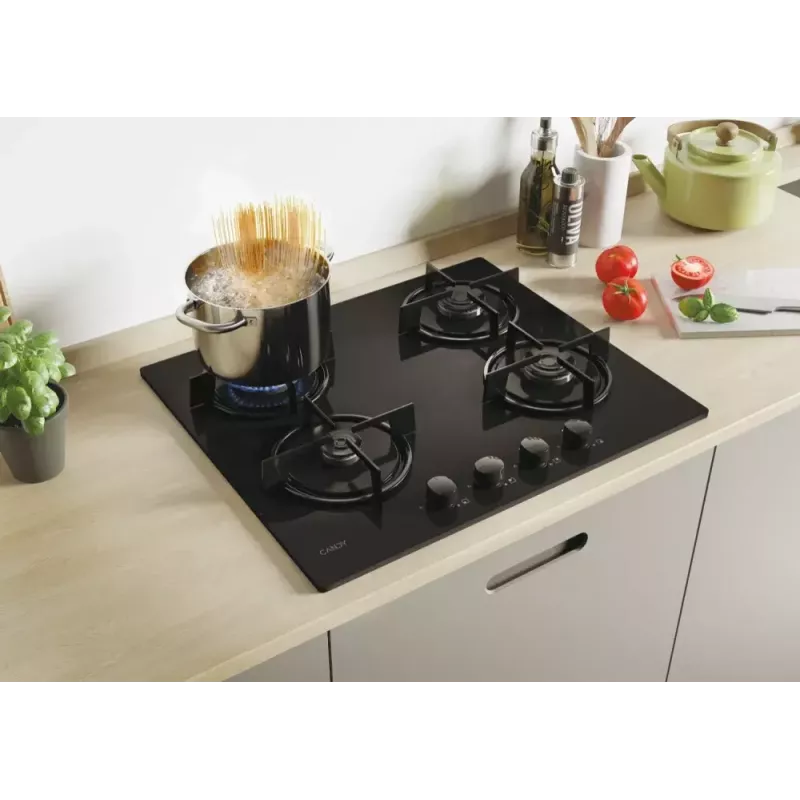 Candy CVW6BB Piano cottura Nero da incasso 59,5 cm Gas 4 zona/e