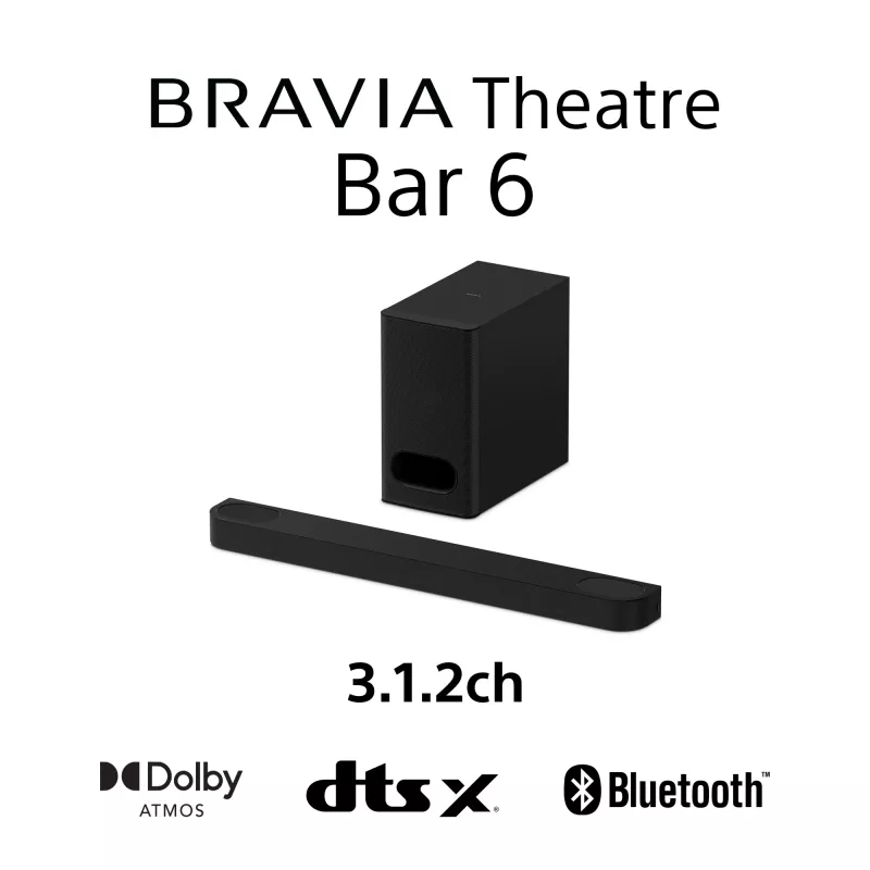 Soundbar Sony HT-B600 3.1.2 canali 350 W con subwoofer wireless, nero