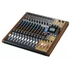 Tascam MODEL 16 mixer audio, 16 canali, registratore digitale a 16 tracce, 20-30000 Hz, nero/oro/legno