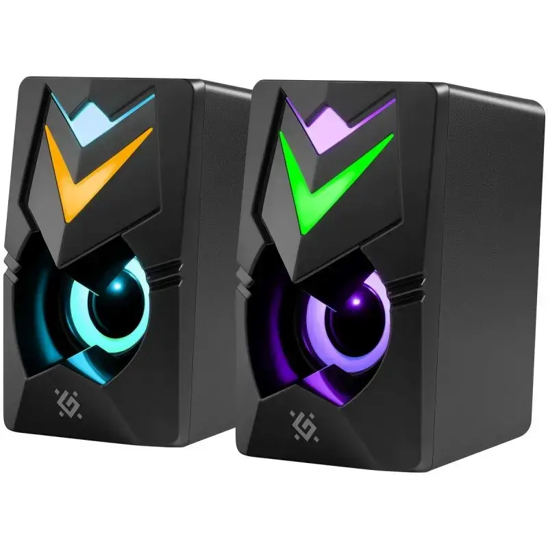 Casse per PC DEFENDER J4 2.0 6W LED USB, 3,5 mm, 90–20000 Hz, nero