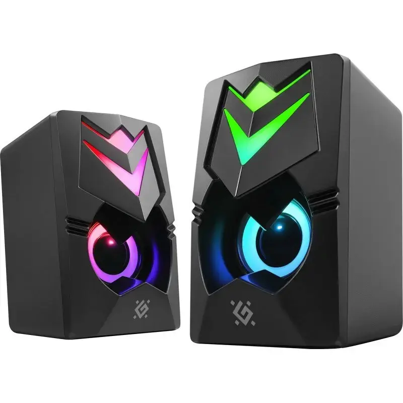 Casse per PC DEFENDER J4 2.0 6W LED USB, 3,5 mm, 90–20000 Hz, nero