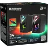 Casse per PC DEFENDER J4 2.0 6W LED USB, 3,5 mm, 90–20000 Hz, nero