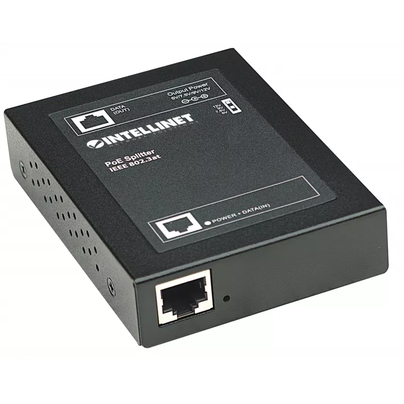 Splitter Power over Ethernet (PoE+) Intellinet, IEEE802.3at, tensione di uscita 5, 7.5, 9 o 12 V DC