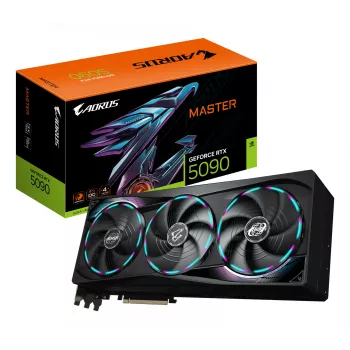 Scheda grafica GIGABYTE AORUS GeForce RTX 5090 MASTER 32G - 32 GB GDDR7, 512 Bit, PCI-E 5.0, 2655 MHz frequenza core, 3x DP 2.1a, 1x HDMI 2.1b, GV-N5090AORUS M-32GD