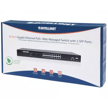 Switch gestito Intellinet 16 porte Gigabit Ethernet PoE+