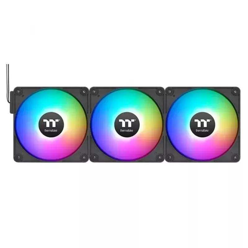 Thermaltake CT120 EX Reverse ARGB Sync CL-F192-PL12SW-A ventola per case 120 mm, cuscinetto idraulico, confezione da 3, nero