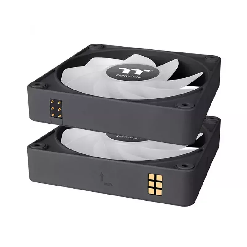 Thermaltake CT120 EX Reverse ARGB Sync CL-F192-PL12SW-A ventola per case 120 mm, cuscinetto idraulico, confezione da 3, nero