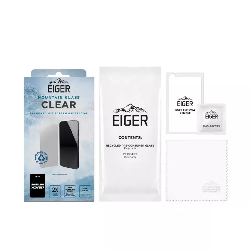 Protezione display EIGER EGSP00958 Samsung Galaxy Xcover7 vetro temperato infrangibile antigraffio antiurto