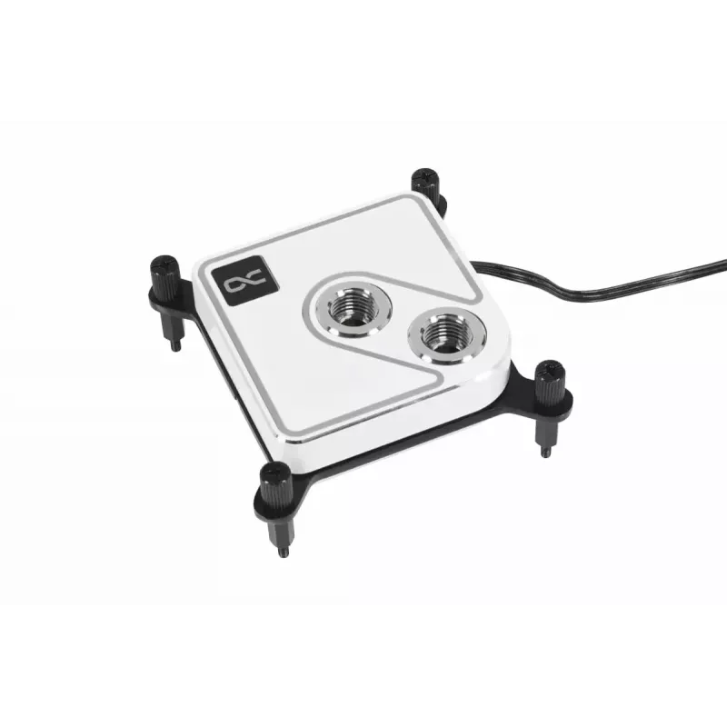 Water block Alphacool Core 1 Aurora ottone rame nichel trasparente bianco 72mm