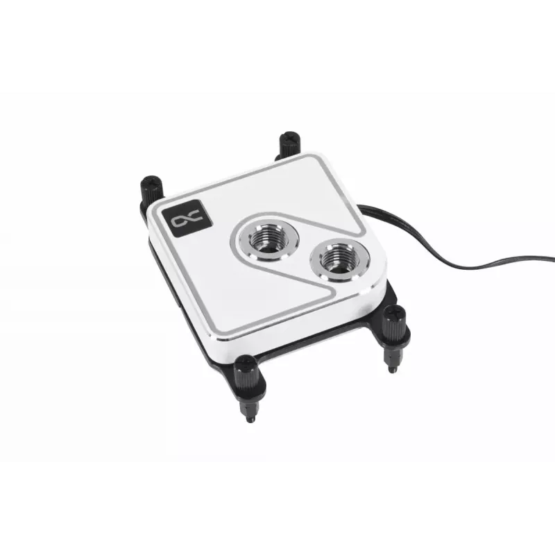 Water block Alphacool Core 1 Aurora ottone rame nichel trasparente bianco 72mm