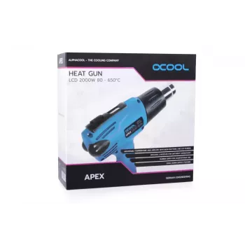 Pistola ad aria calda Alphacool 10178 650 °C 2000 W nero blu
