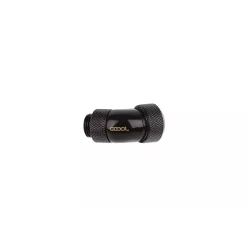 Alphacool Eiszapfen 17407 Raccordo per Hard Tube girevole a 45 gradi, G1/4 maschio a 13 mm DE, nero intenso