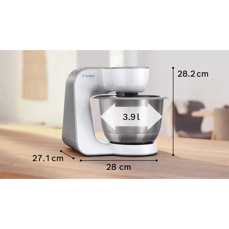 Robot da cucina Bosch Serie 4 MUM58200 — 1000 W, ciotola in acciaio inox 3,9 L, bianco