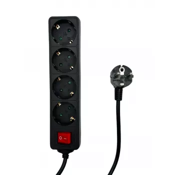 Microconnect MC-GRU0045BS prolunga elettrica 5 m 4 uscite AC per interni nero