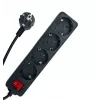 Microconnect MC-GRU0045BS prolunga elettrica 5 m 4 uscite AC per interni nero