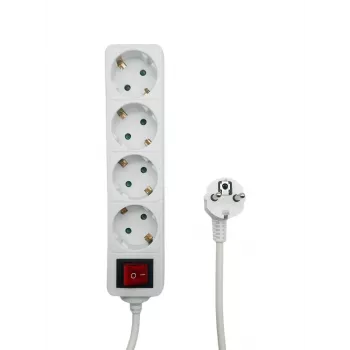 Microconnect MC-GRU0045WS prolunga elettrica 5 m 4 uscite AC per interni bianco